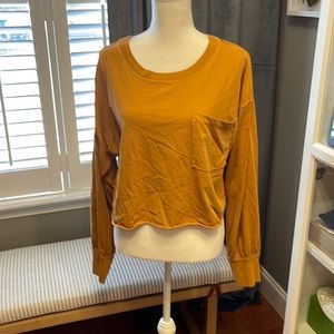 Free People We the Free cropped long sleeve top tee